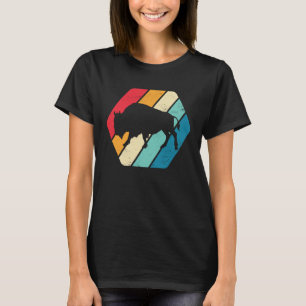 Camiseta Búfalo Bisão Animal Vida Selvagem Retro