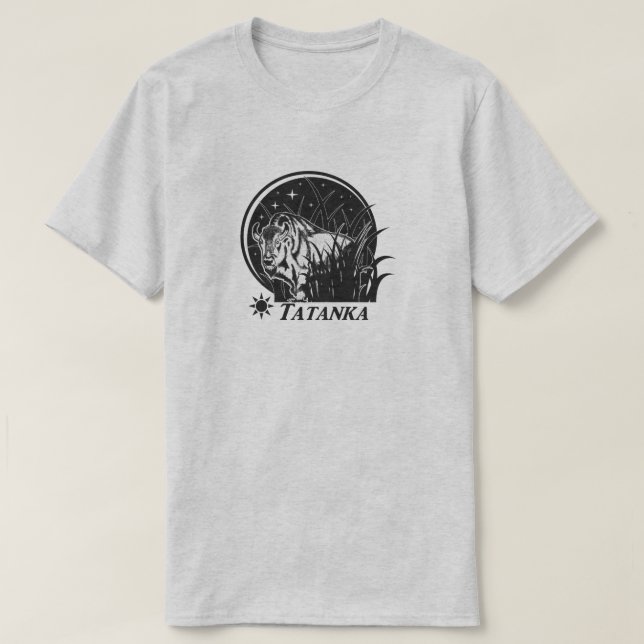 Camiseta Búfalo/bisonte Estrela-Americanos de Tatanka (Frente do Design)