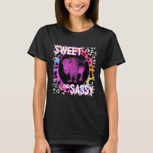 Camiseta Búfalo Búfalo 90s Nostalgia Rainbow Leopard Impres