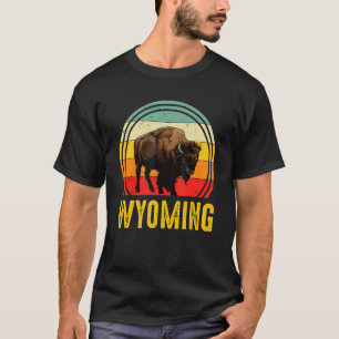 Camiseta Búfalo Souvenir Wyoming Natureza Caminhada Montanh