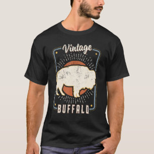 Camiseta Búfalo Vintage Retro Clássico Amor Animal 1