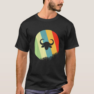 Camiseta Búfalos Redondos De Animais Com Cores Retroativas