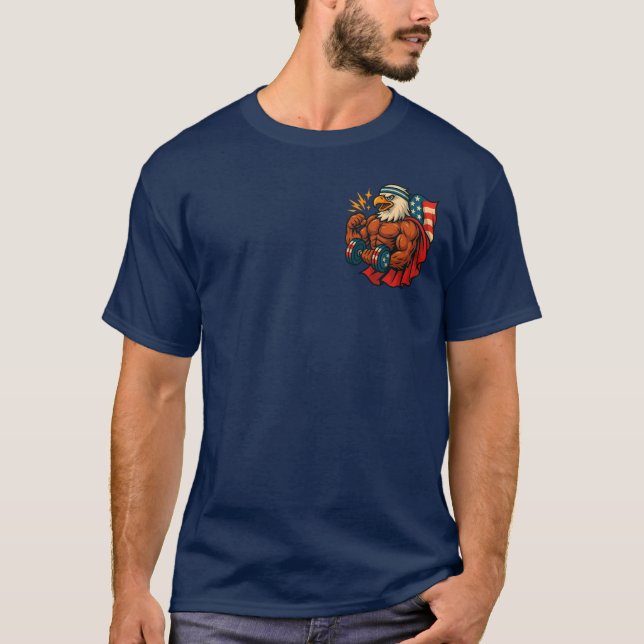 Camiseta Buff Bald Eagle | Força Patriótica e Liberdade (Frente)