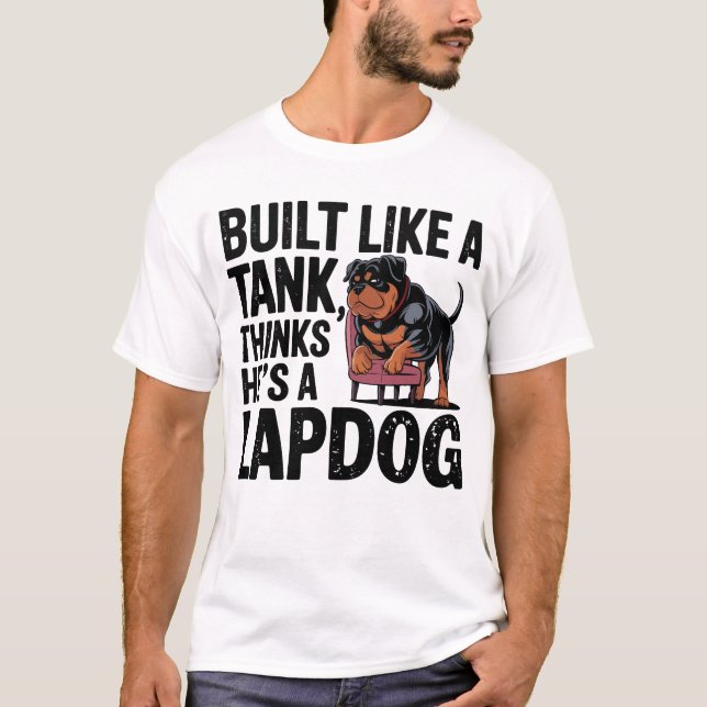 Camiseta Buff Rottweiler - Arte de Cachorro Durão (Frente)