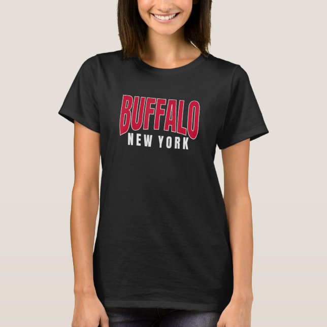 Camiseta Buffalo Blue & Red Basic & Traditional Buffalo NY  (Frente)