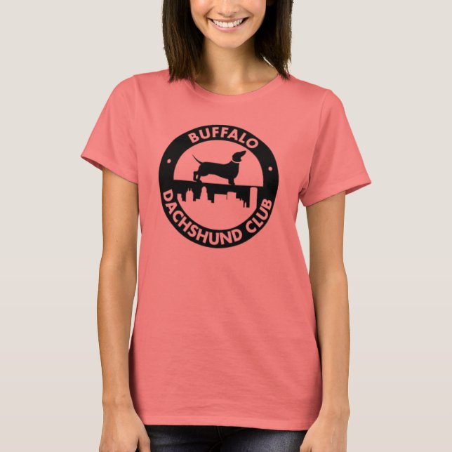 Camiseta Buffalo Dachshund Club Womens Ringer Tshirt (Frente)