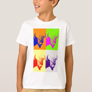 Camiseta Buffalo de Pop de 4 cores