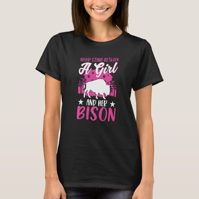 Camiseta Buffalo Girl Bison Water Buffalo   (Frente)