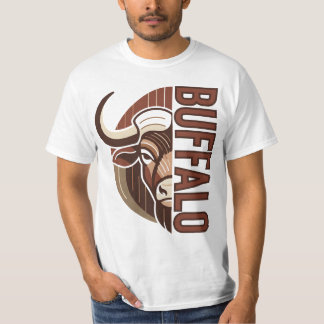 Camiseta buffalo illustration with typo tee design