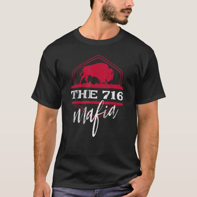 Camiseta Buffalo Mafia for The 716 Area Code Buffalo NY (Frente)