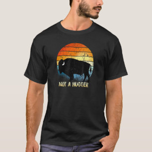 Camiseta Buffalo Não É Um Hugger Bison Vintage Sunset Unise