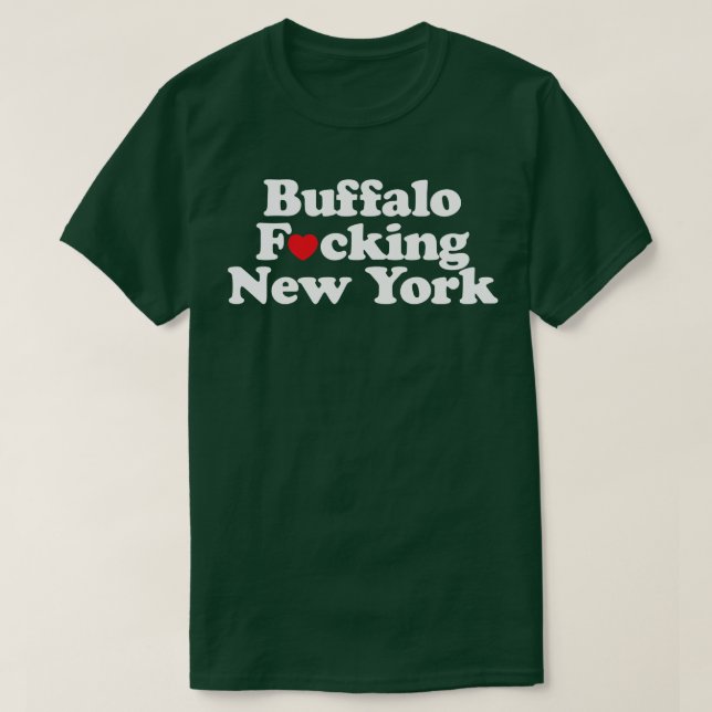 Camiseta Buffalo New York Heart Engraçado Buffalo Orgulhoso (Frente do Design)