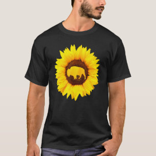 Camiseta Buffalo Para Mulheres Homens Tamaraw Bison Sunflow