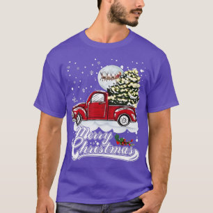 Camiseta Buffalo Plaid Red Truck Tree For Mens Womens Merry