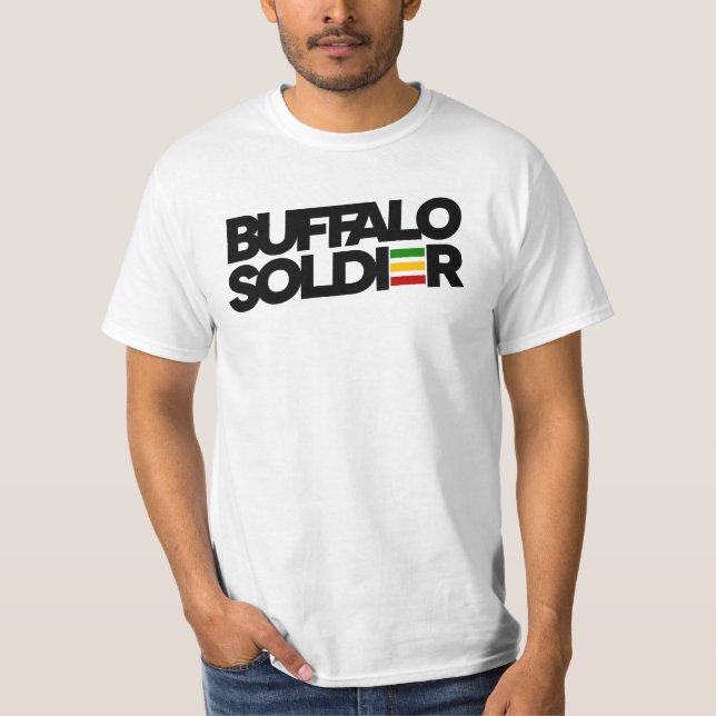 Camiseta Buffalo Soldier Rasta Colors Reggae (Frente)