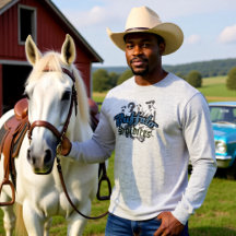 Buffalo Soldiers Tshirt Design Cinza Blue