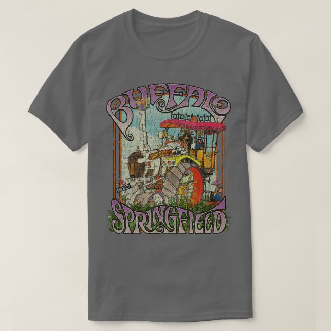 Camiseta Buffalo Springfield 1966 (Frente do Design)