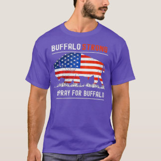 Camiseta Buffalo Strong Pray For Buffalo American flag (2)