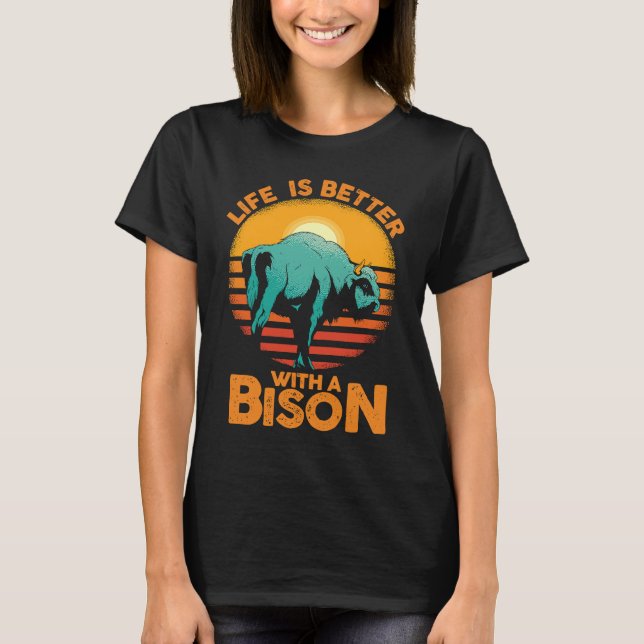 Camiseta Buffalo Whisperer Fluffy Cow  With A Bison (Frente)