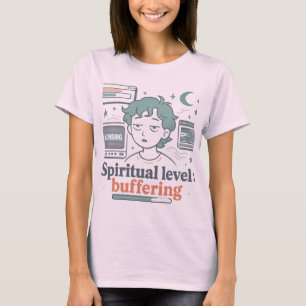 Camiseta Buffer de Nível Espiritual - Cota Funny T-Shir