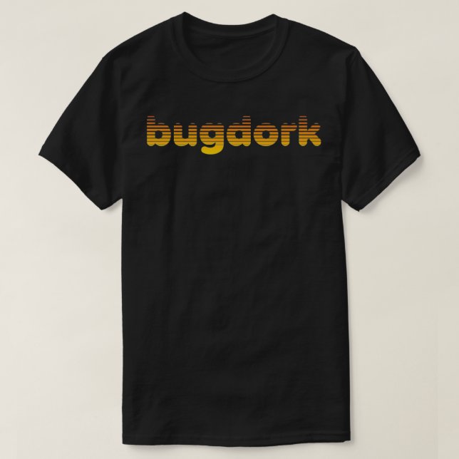 Camiseta Bugdork Retro logo Sunset by The Bug Chicks Premiu (Frente do Design)