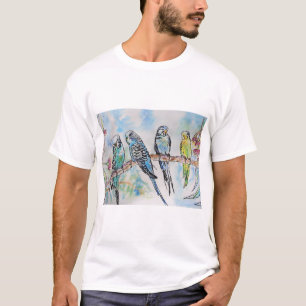 Camiseta Bugerigar Birds Bird Willife T Shirt