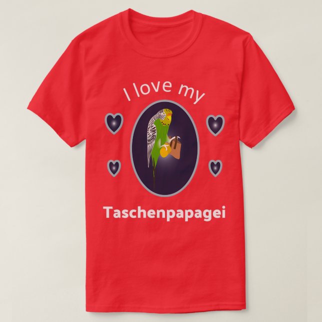 Camiseta Bugerigre ama bagparrot (Frente do Design)