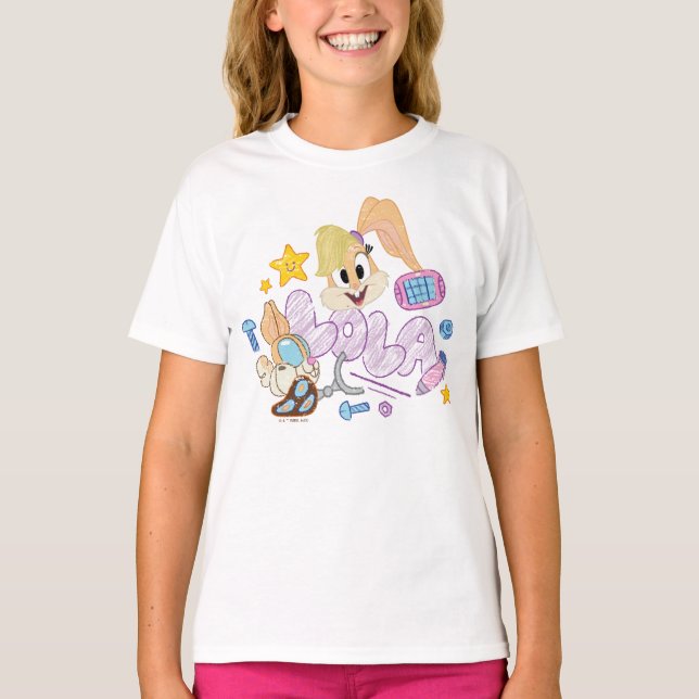 Camiseta BUGS BUNNY BUILDERS™| Arte Esboço da Lola (Frente)