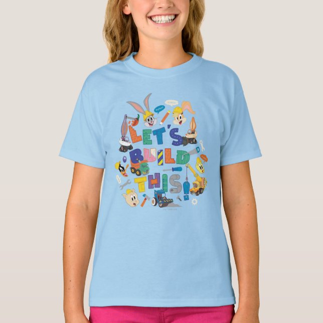 Camiseta BUGS BUNNY BUILDERS™| Colagem "Vamos Construir" (Frente)
