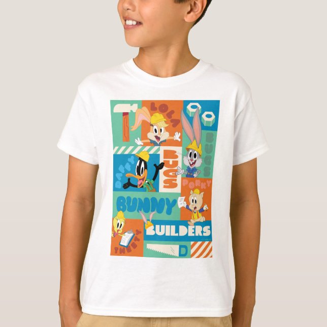 Camiseta BUGS BUNNY BUILDERS™| Padrão de Grade de Personage (Frente)
