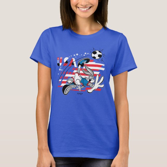 Camiseta BUGS BUNNY™ Time EUA Futebol Gráfico (Frente)