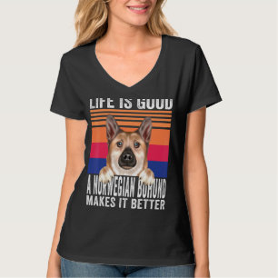 Camiseta Buhunds noruegueses tornam sua vida boa vintage