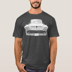 Camiseta Buick Riviera 1950 clássico monocromo americano