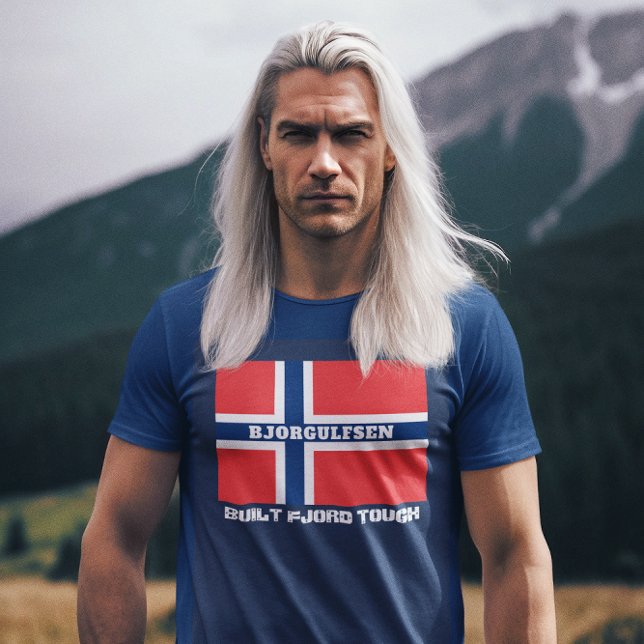 Camiseta "Build Fjord Tough" e Bandeira norueguesa (Criador carregado)