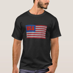 Camiseta Building Bricks USA Flag Patriotic American Family
