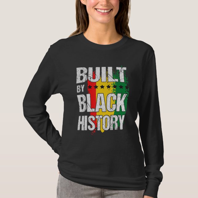 Camiseta Built By Black History BHM African Pride Month Men (Frente)