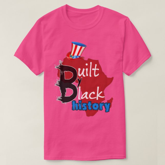 Camiseta BUILT bY BLACK HISTORY NBA BLACK MONTH (Frente do Design)