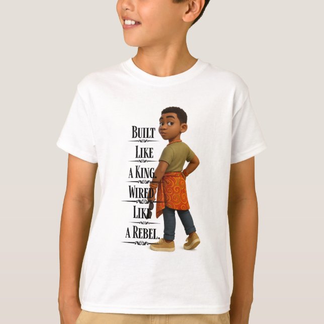 Camiseta Built like A King,Pixarstyle 3d (Frente)