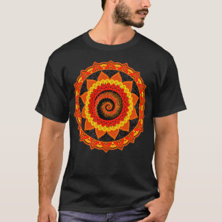 Camiseta Bukonia Geometria Sagrada Laranja Girassol Radial
