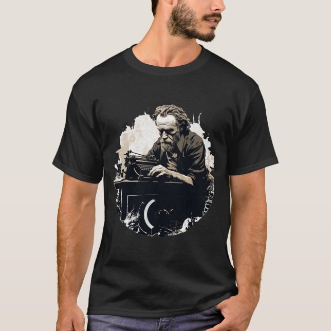 Camiseta Bukowski's Wisdom: Charles Bukowski (Frente)