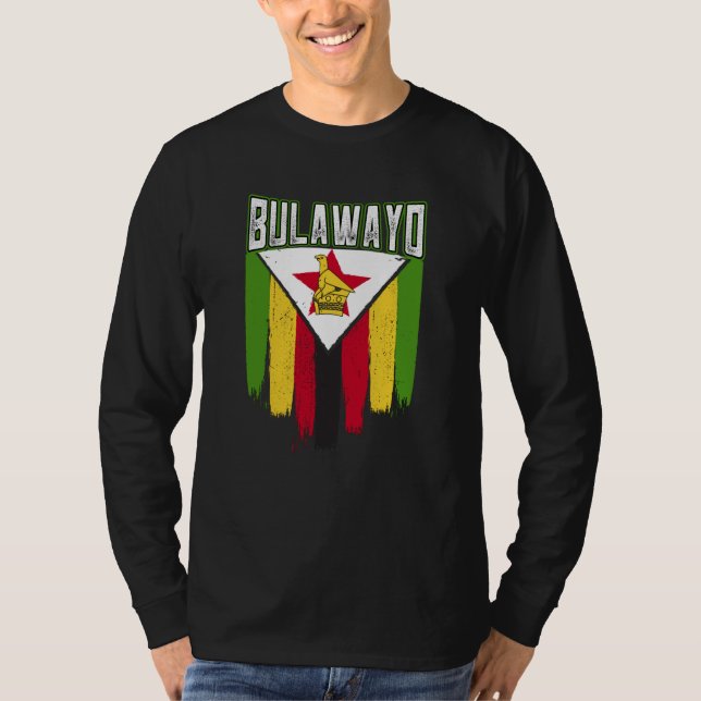 Camiseta Bulawayo Zimbabwe Flag (Frente)