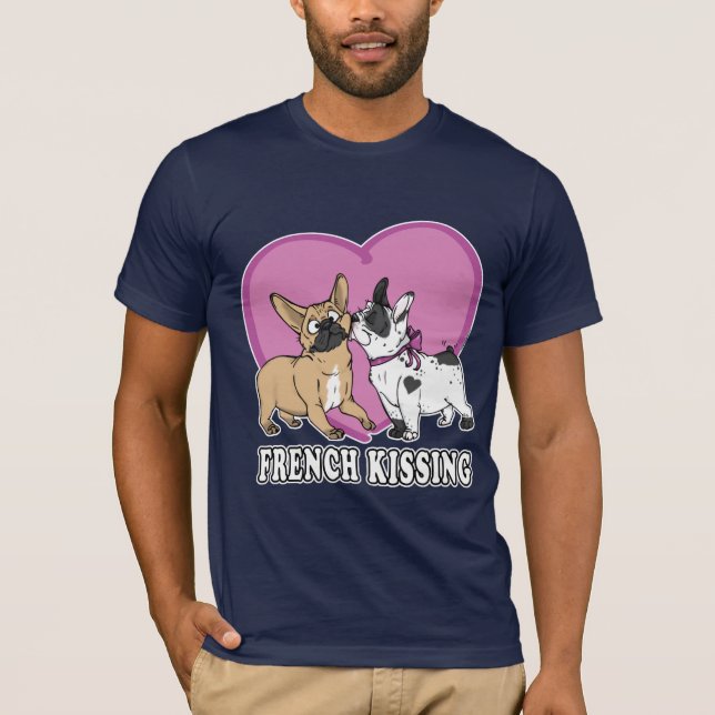 Camiseta (Buldogue) beijo francês (Frente)