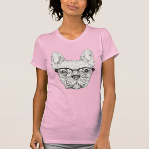 Camiseta Buldogue do hipster