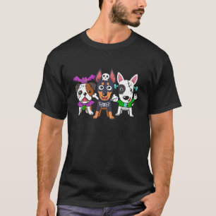 Camiseta Buldogue Doberman Bull Terrier Halloween Costume D