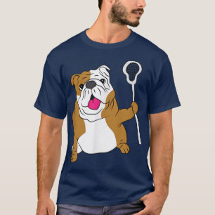 Camiseta Buldogue Dog Lacrosse Design Pai LAX