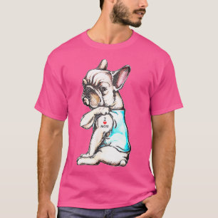 Camiseta Buldogue Francês Amo Mamãe Cachorro Engraçado Mães