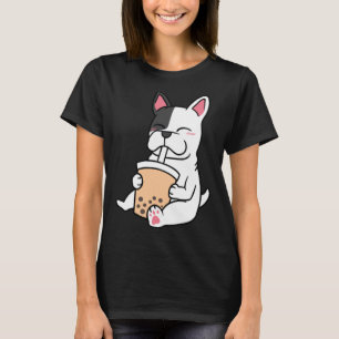 Camiseta Buldogue Francês Boba milk Tea Bubble Tea JT Pullo