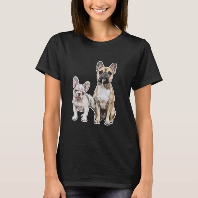 Camiseta Buldogue francês bonito (Frente)