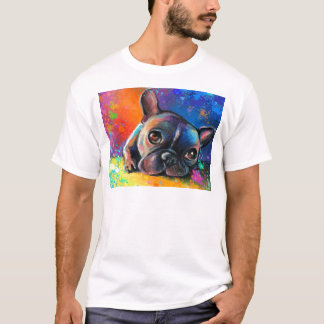 Camiseta Buldogue francês bonito que pinta Svetlana