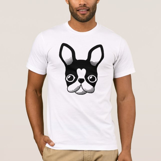 Camiseta Buldogue francês/Boston Terrier (Frente)